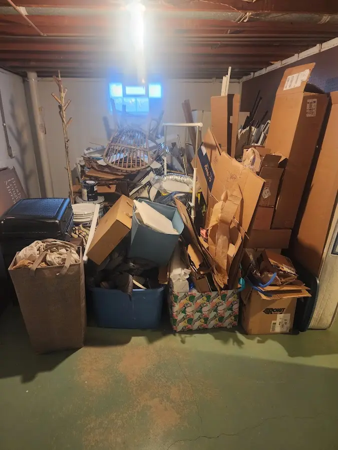 Roll-off dumpster container at job site for Construction Dumpster Rental in Lodi